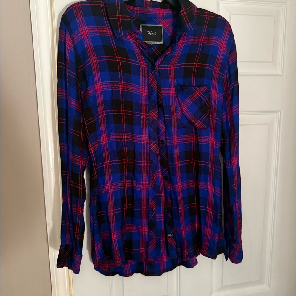 Rails Black and Red Plaid Shirt